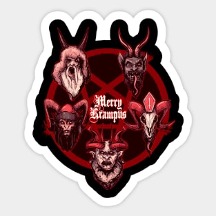 Many Faces Of Krampus Sticker